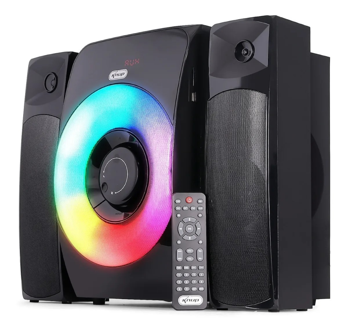 Clique Aqui para Comprar Caixa de Amplificada de Som Bluetooth SubWoofer Ativo RGB Alto